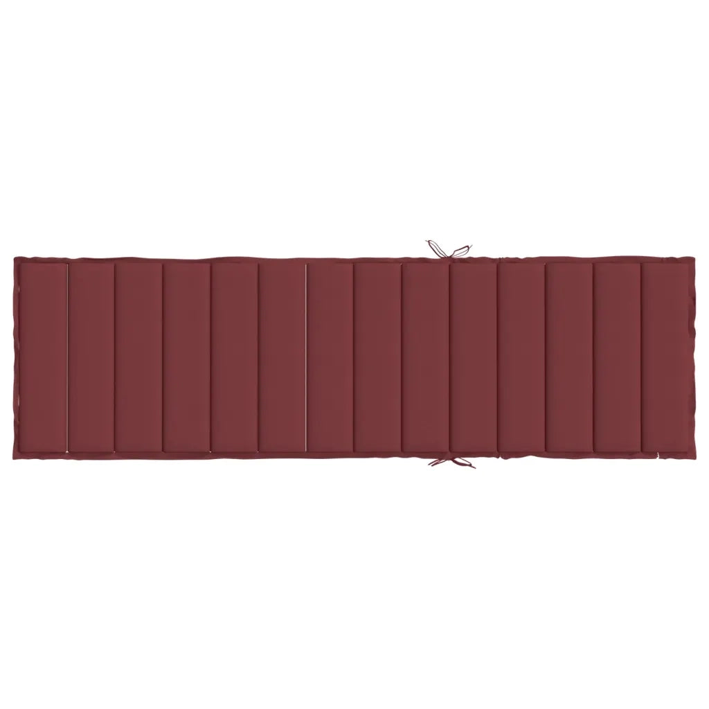 vidaXL Cuscino per Lettino Prendisole Rosso Vino Mélange 200x50x4cm
