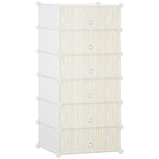 EasyComfort Mobile Scarpiera Modulare Salvaspazio, 6 Cubi 45x35x17 cm in Acciaio e PP, Bianco
