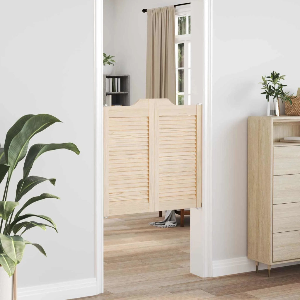 Porte Swing 2 pcs Naturale Legno Massello di Pino