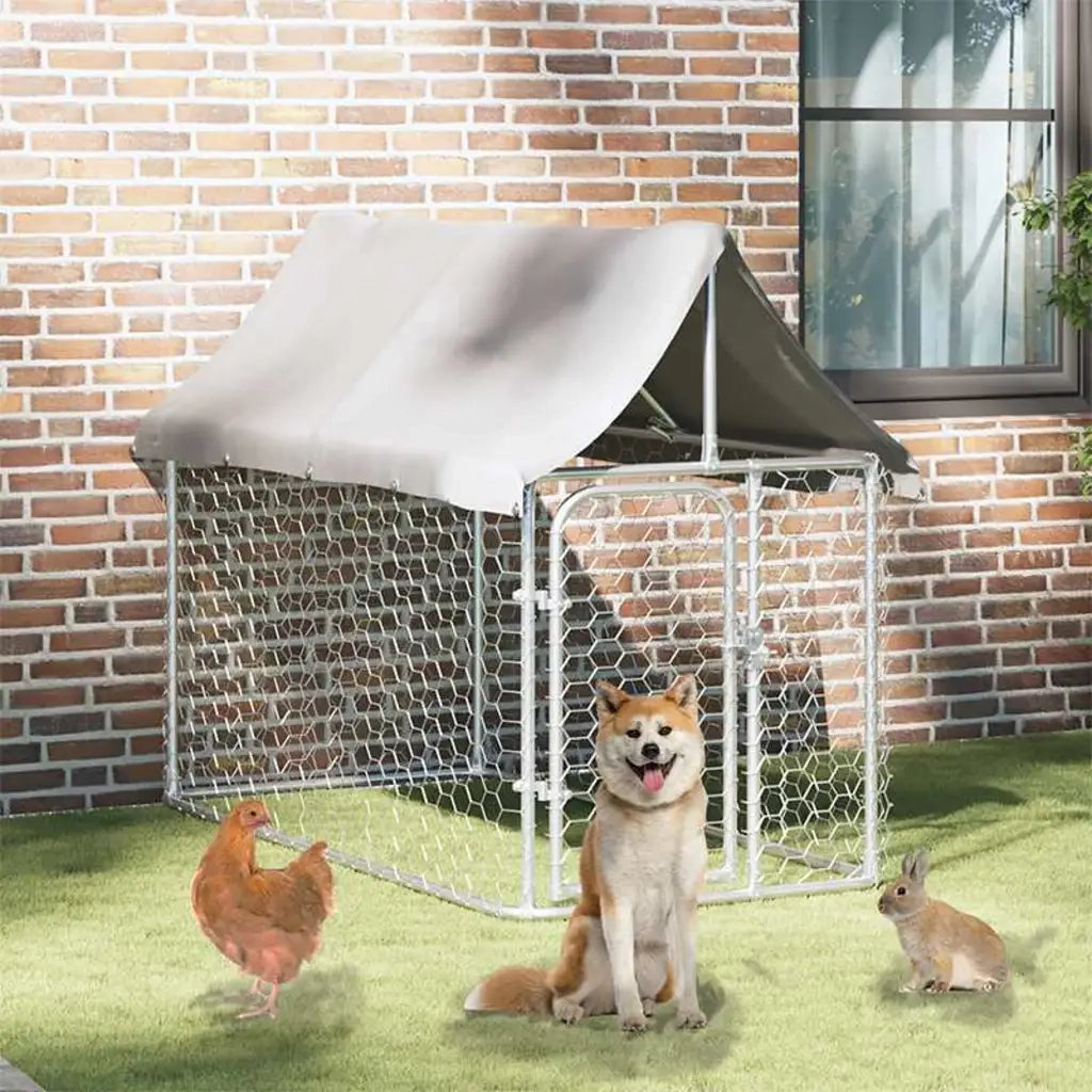 Gabbia per Cani da Esterno con Tetto 200x100x150 cm CFW1187157