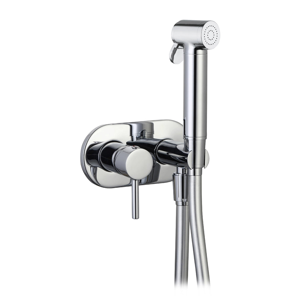 SET MISCELATORE A INCASSO TONDO CON SHUT-OFF E SUPP. LATERALE- Cromo- DH- pezzi 1