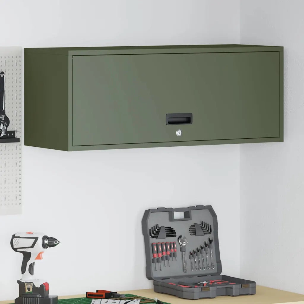 Armadio a muro per garage Oliver verde 90 x 33 x 35 cm 883275