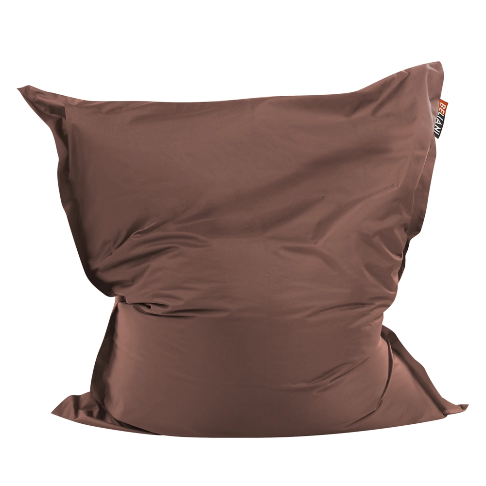 Pouf seduta poltrona sacco Grande Marrone con Zip 140 x 180 cm soggiorno camera da letto