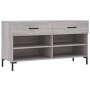 Panca Porta Scarpe | Scarpiera | Mobile per scarpe Grigio Sonoma 102x35x55 cm Legno Multistrato