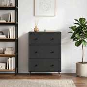 Mobile con Cassetti Nero 66 x 34,5 x 90 cm Legno ingegnerizzato 895526