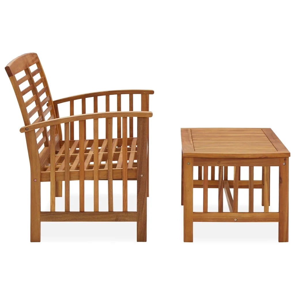 Set Divani da Giardino 2 pz | Set Salotto da Giardino in Legno Massello di Acacia