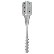Picchetti di Terra 2 pz Argento 7x7x56 cm in Acciaio Zincato CFW3124933