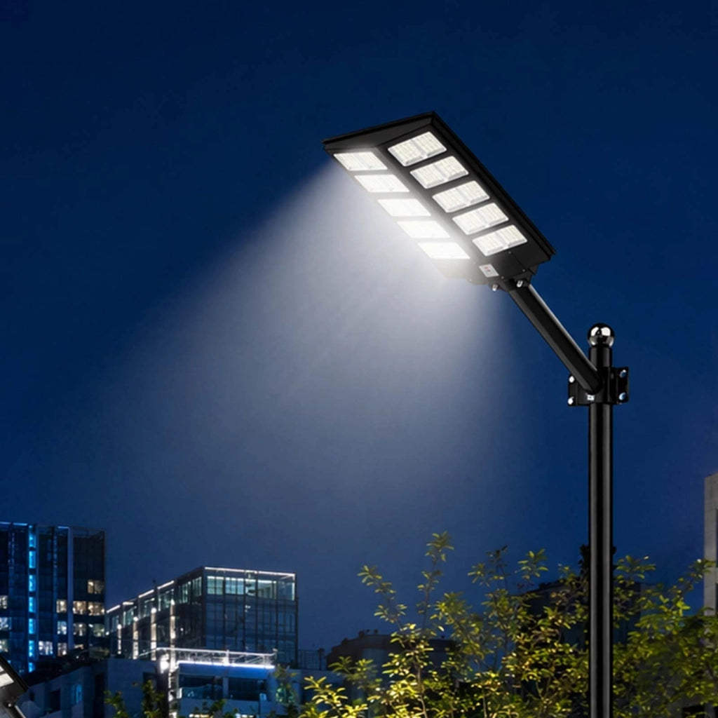 Lanterna Solare Esterno LED 16W con Rilevamento Movimento Intelligente IP44 Nero Avizar