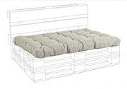 Cuscino Seduta per Pallet Poly230 Beige in Tessuto per Esterno