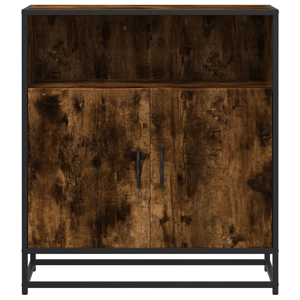 Credenza Rovere Fumo 68x35x76 cm in Legno Multistrato 849001