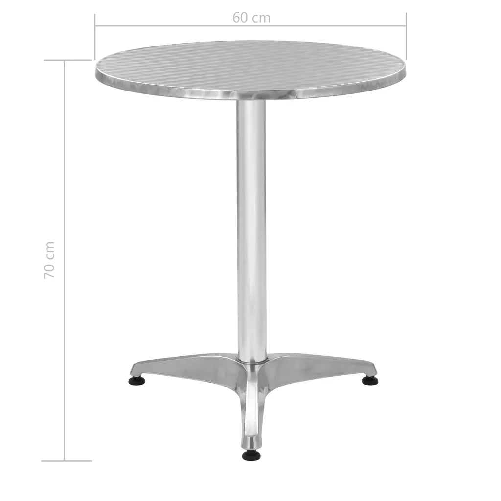 Set da Pranzo da Giardino 5 pz in Alluminio Argento cod mxl 55684