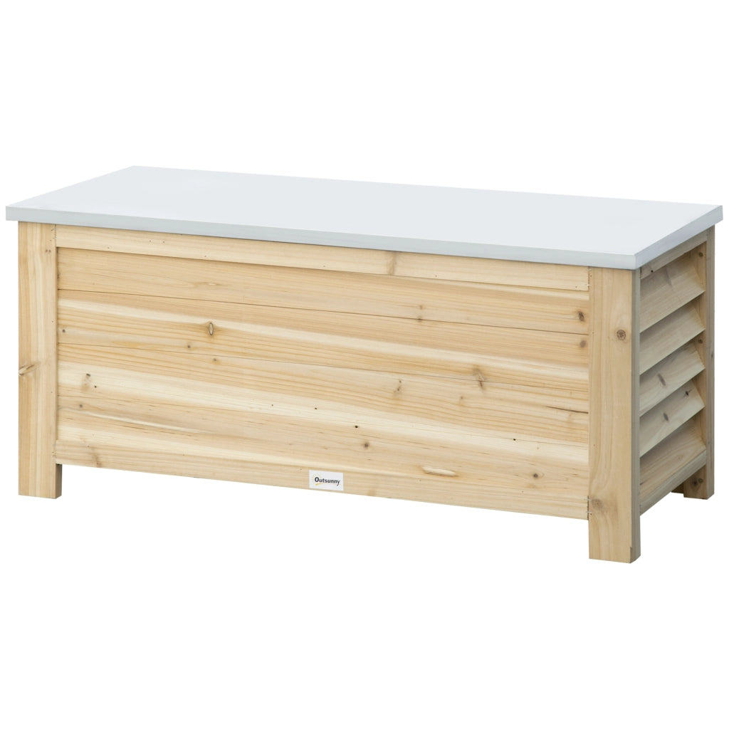 Baule da Giardino in Legno ¨C zephmum ¨C Legno 110x50x50 cm