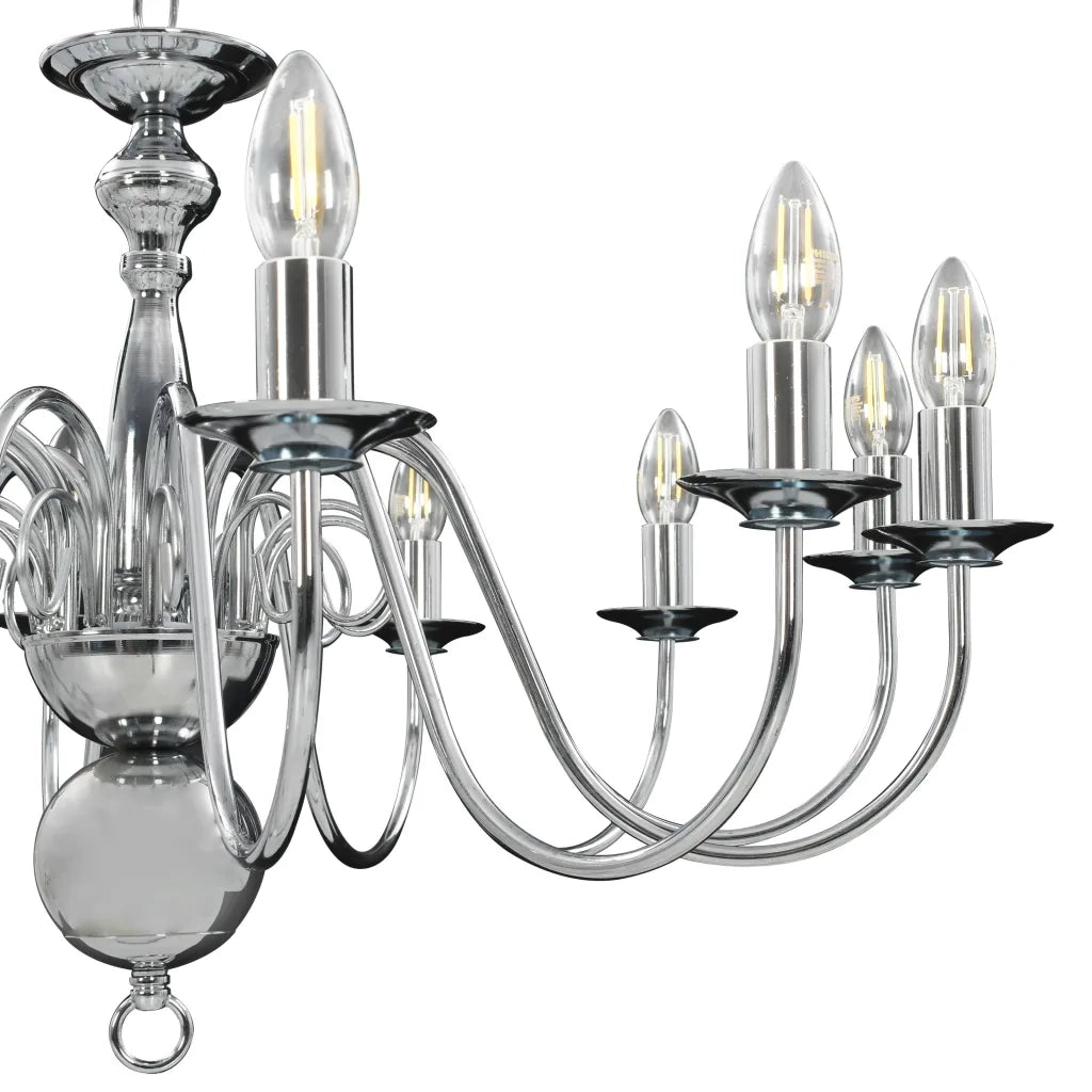 Lampadario Argento 12 Lampadine Attacco E14 CFW9099937