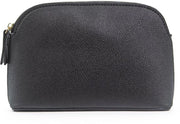 Borsa di trucco portatile, borsa di bellezza per donna, zaino di stoccaggio per viaggi con cerniera, borsa a mano con protezione per oggetti, borsa portatile per stoccaggio di trucco, nera