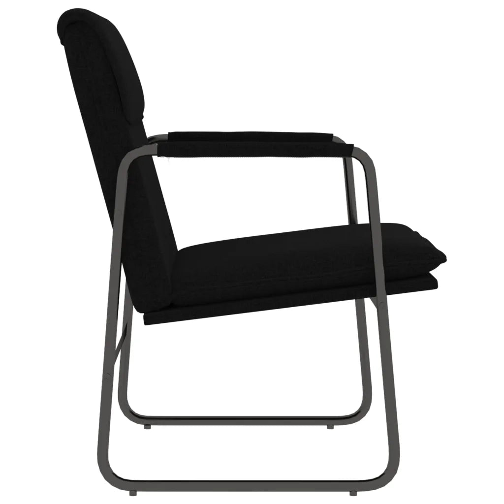 Sedia Lounge Nera 55x64x80 cm in Tessuto 351344