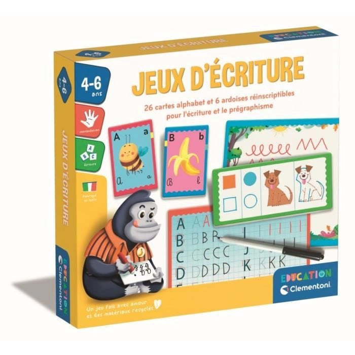 Clementoni - Scatola dei giochi di scrittura - 23 attività - Dai 4 anni in su
