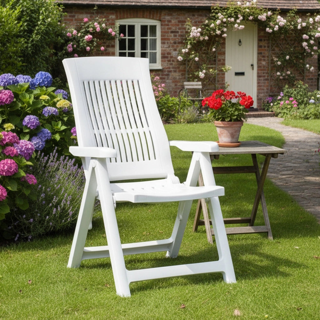 Heflin, Sedia da Esterno una Sedia Made in Italy, Bianco