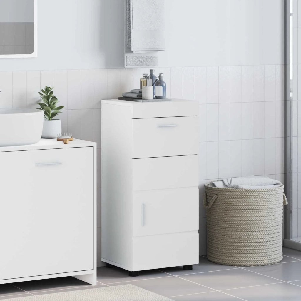 Set di Armadi da Bagno TULUM Bianco Lucido 37 x 31,5 x 82 cm 880345