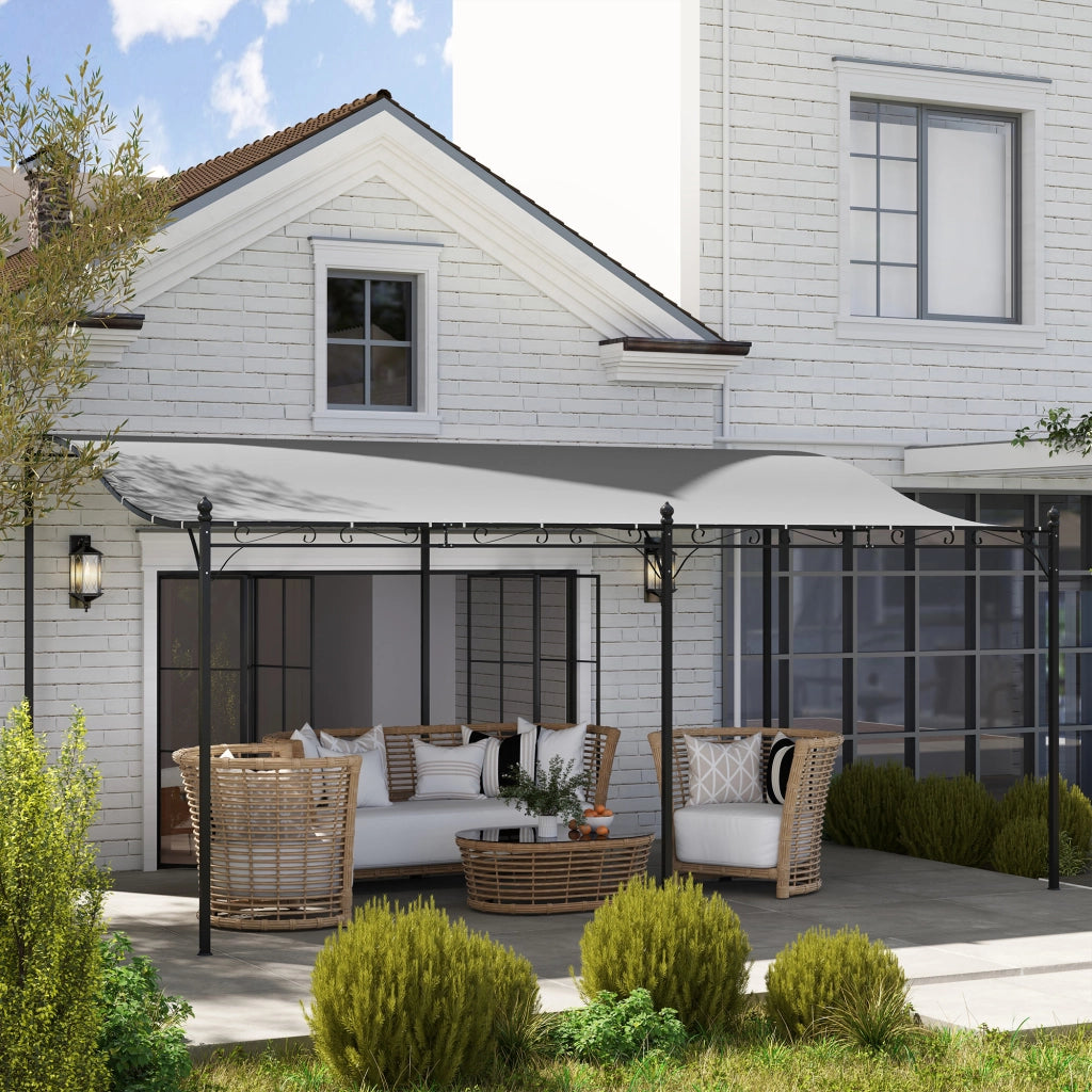 Pergola 3x5 m ¨C zephmum ¨C Tessuto impermeabile, telaio in metallo, grigio scuro
