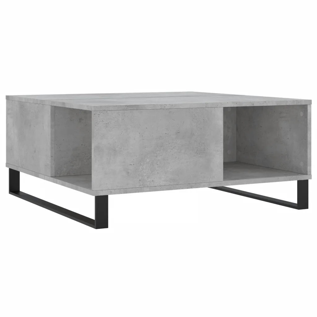 vidaXL Tavolino Salotto Grigio Cemento 80x80x36,5 cm Legno Multistrato