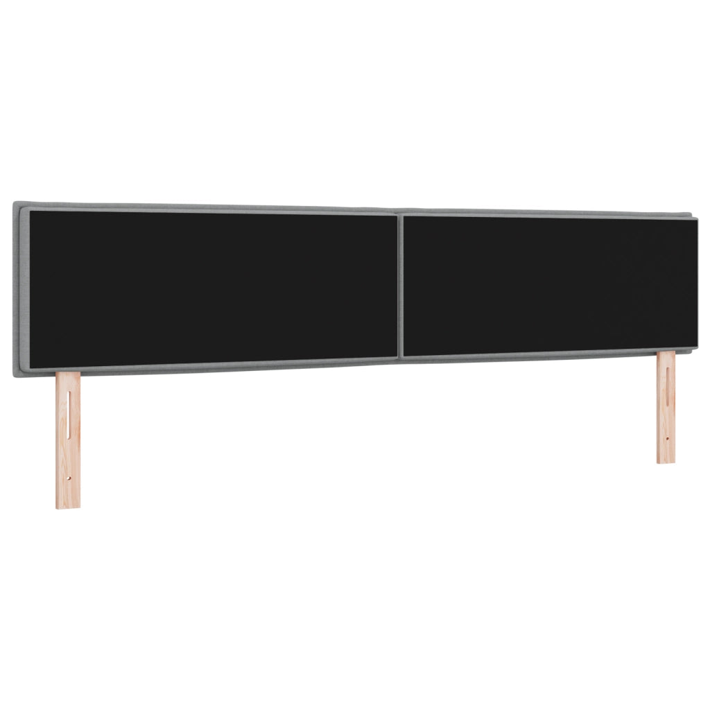 Testiera LED Design Linee Grigio Chiaro 200 cm Tessuto