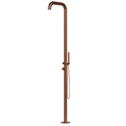 Doccia da Giardino in Acciaio Inox con Doccino Sined Chia Oro Rosa