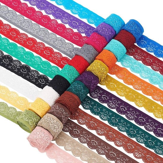 Decorazione a Lint con Fattore Florale - 2,5 cm - 21 Rulli (1,82 m per rullo)