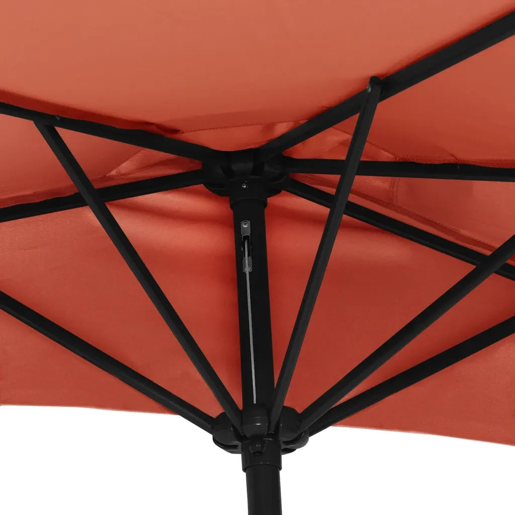 Ombrellone Palo in Alluminio Terracotta 300x150x253 cm a MetÃ 