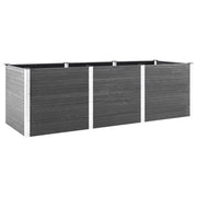 Fioriera rialzata per piante fiori patio giardino 300 x 50 x 91 cm WPC grigio 02_0039428