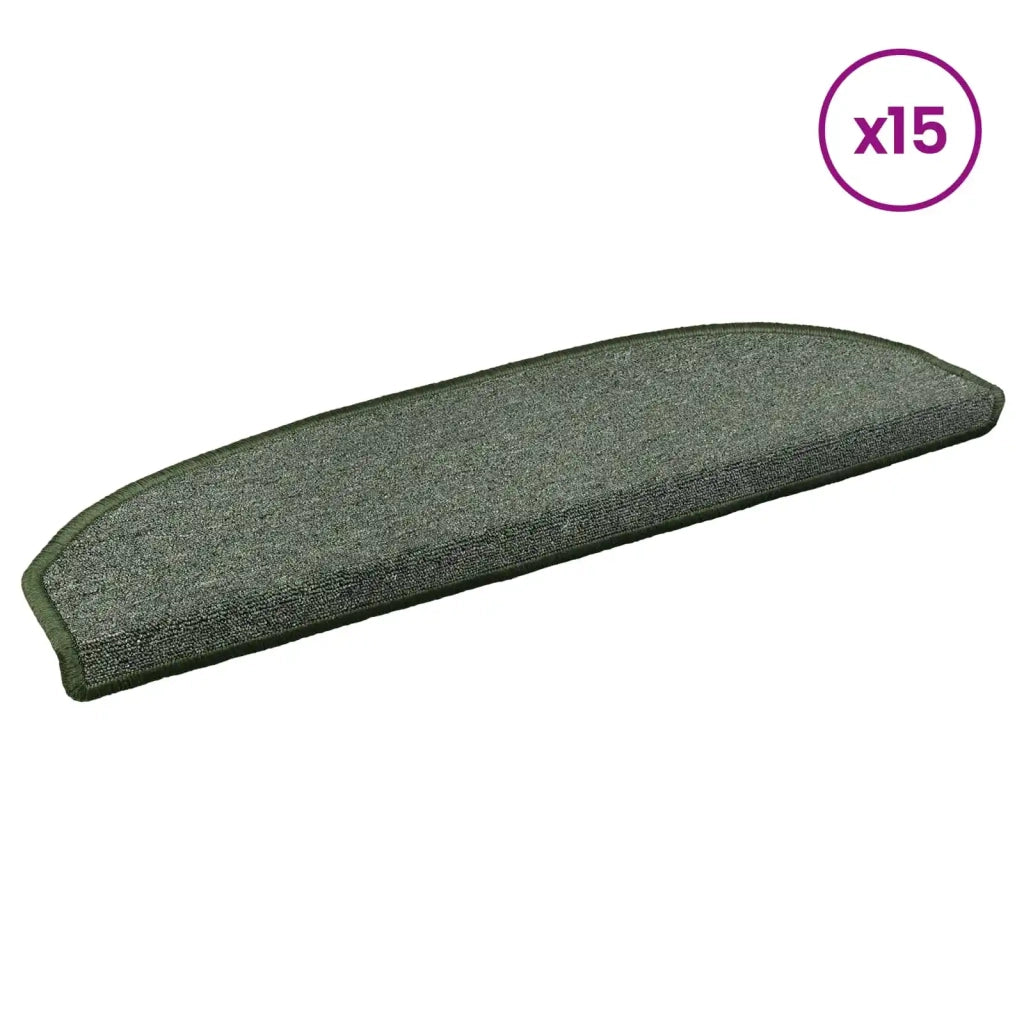 Tappetini per scale autoadesivi 15 pcs Verde Scuro