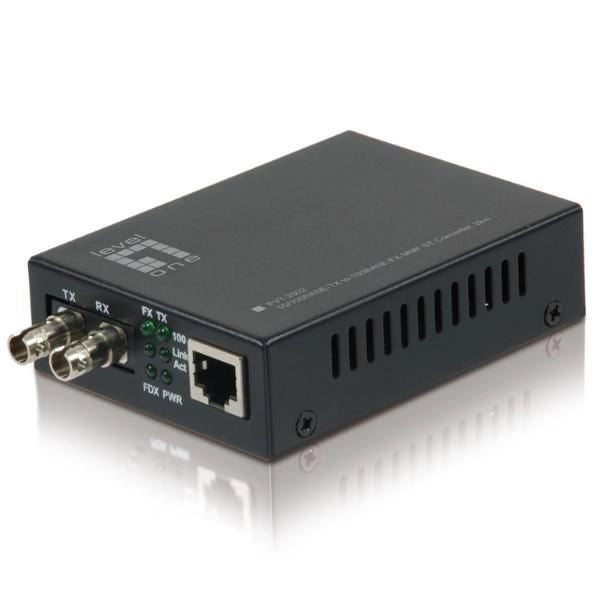 Levelone fvt-2002 convertitore multimediale di rete 100 mbit/s 1310 nm nero