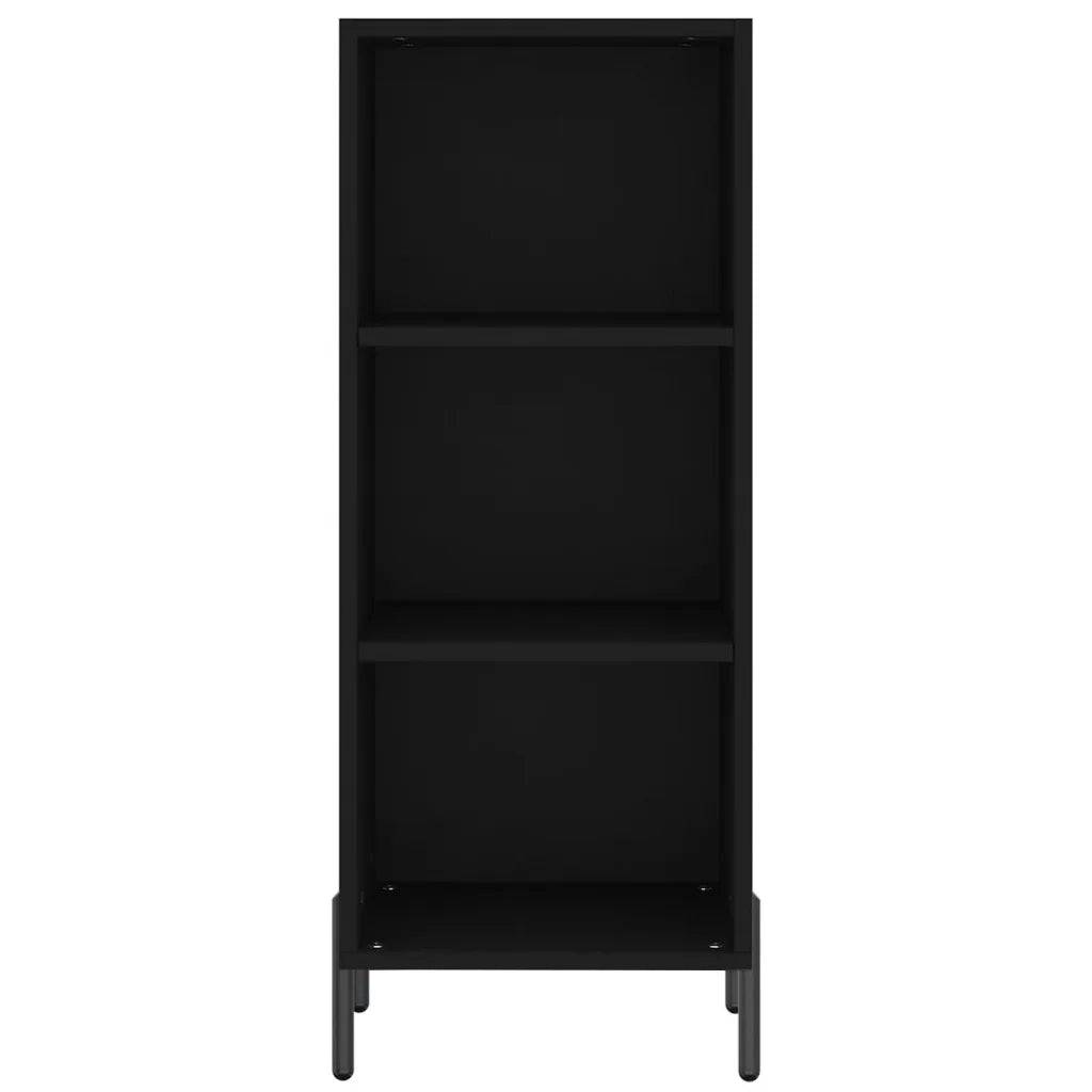 Credenza Nera 34,5x32,5x90 cm in Legno Multistrato