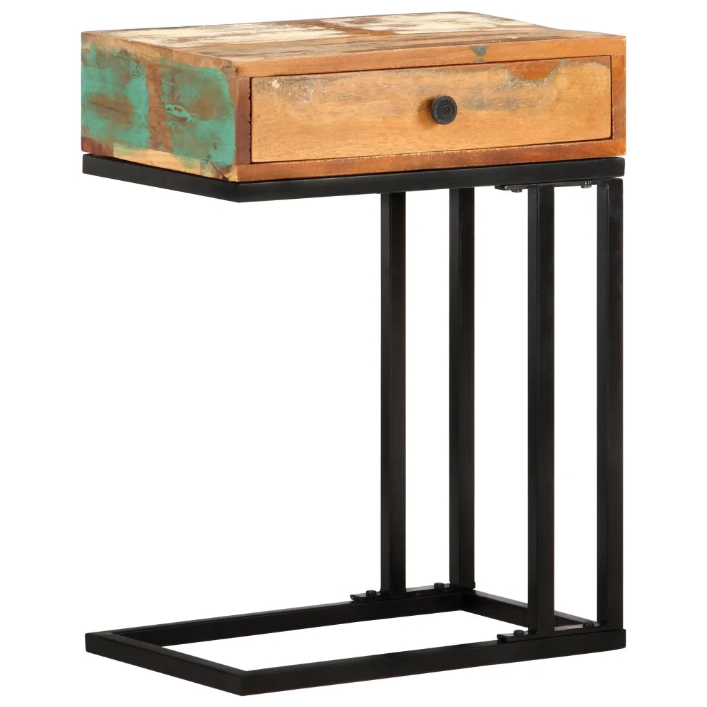 Tavolino Laterale | Tavolo laterale a Forma di U 45x30x61 cm in Legno di Recupero