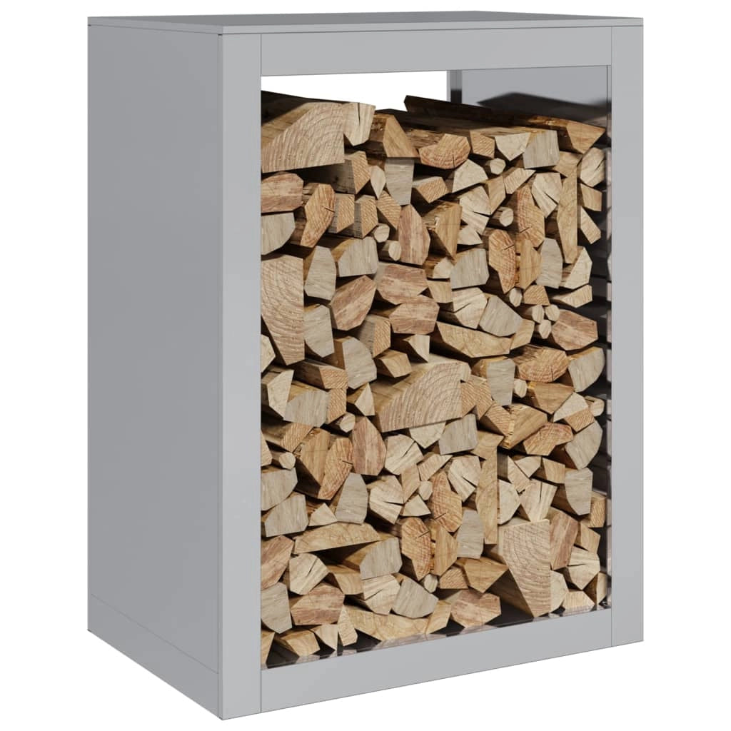 Portalegna 60 x 40 x 80 cm acciaio zincato grigio 02_0043737