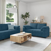 vidaXL Set di Divani 3 pz con Cuscini Blu in Velluto