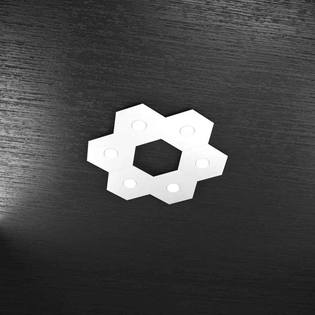HEXAGON APPLIQUE-PLAFONIERA 6 LUCI BIANCO 1142-6L-BI