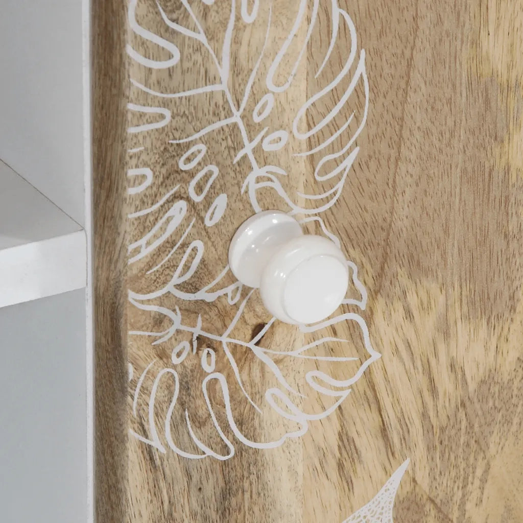 Mobile Porta TV 80x31,5x46 cm in Legno Massello di Mango 4018679