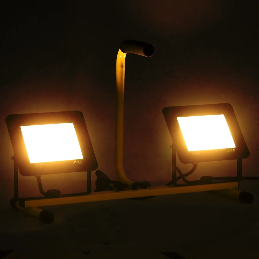 Faretto a LED con Maniglia 2x50 W Bianco Caldo CFW5389263