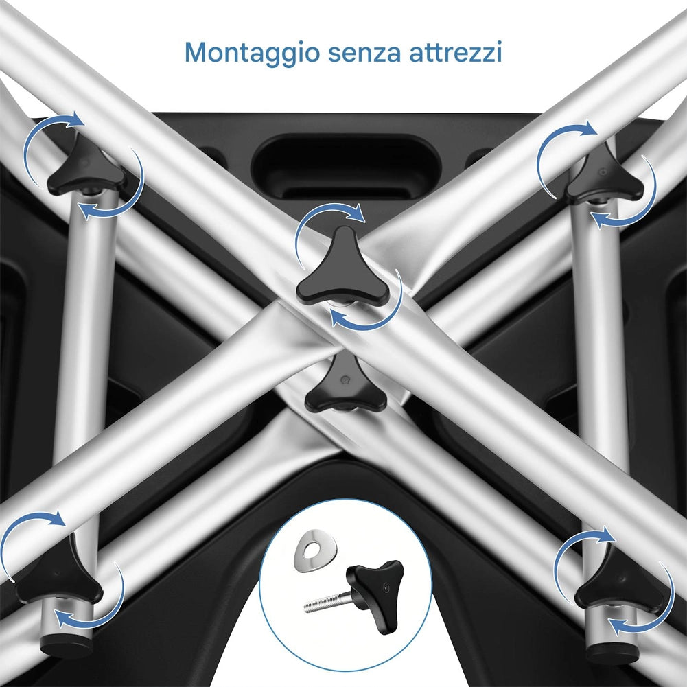 Sedia Sgabello da Bagno Doccia in Alluminio Altezza Regolabile Maniglie Sicurezza