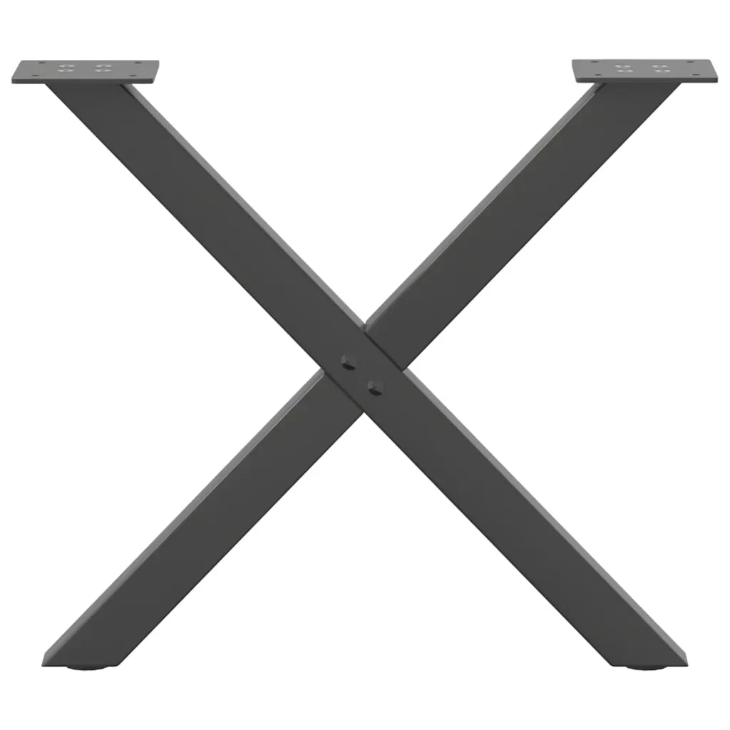 Gambe per Tavolino da Caffè a X 2 pz Antracite 60x(42-43) cm Acciaio 4012902