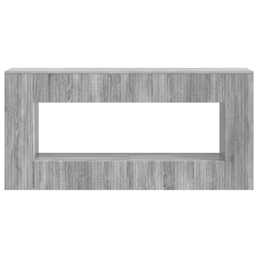 Tavolo consolle Rigato Sonoma grigia 155 x 29 x 74 cm 899892