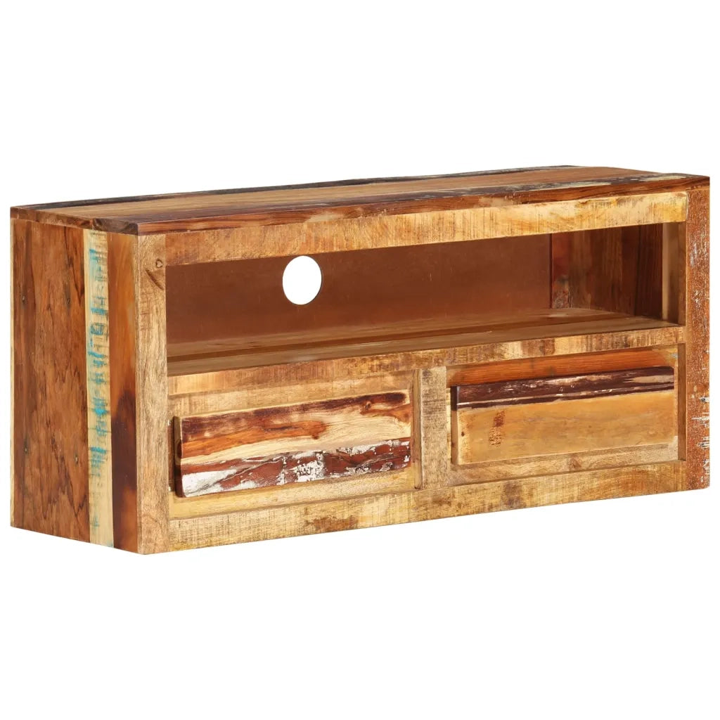 Mobile Porta TV 88x30x40 cm in Legno Massello di Recupero