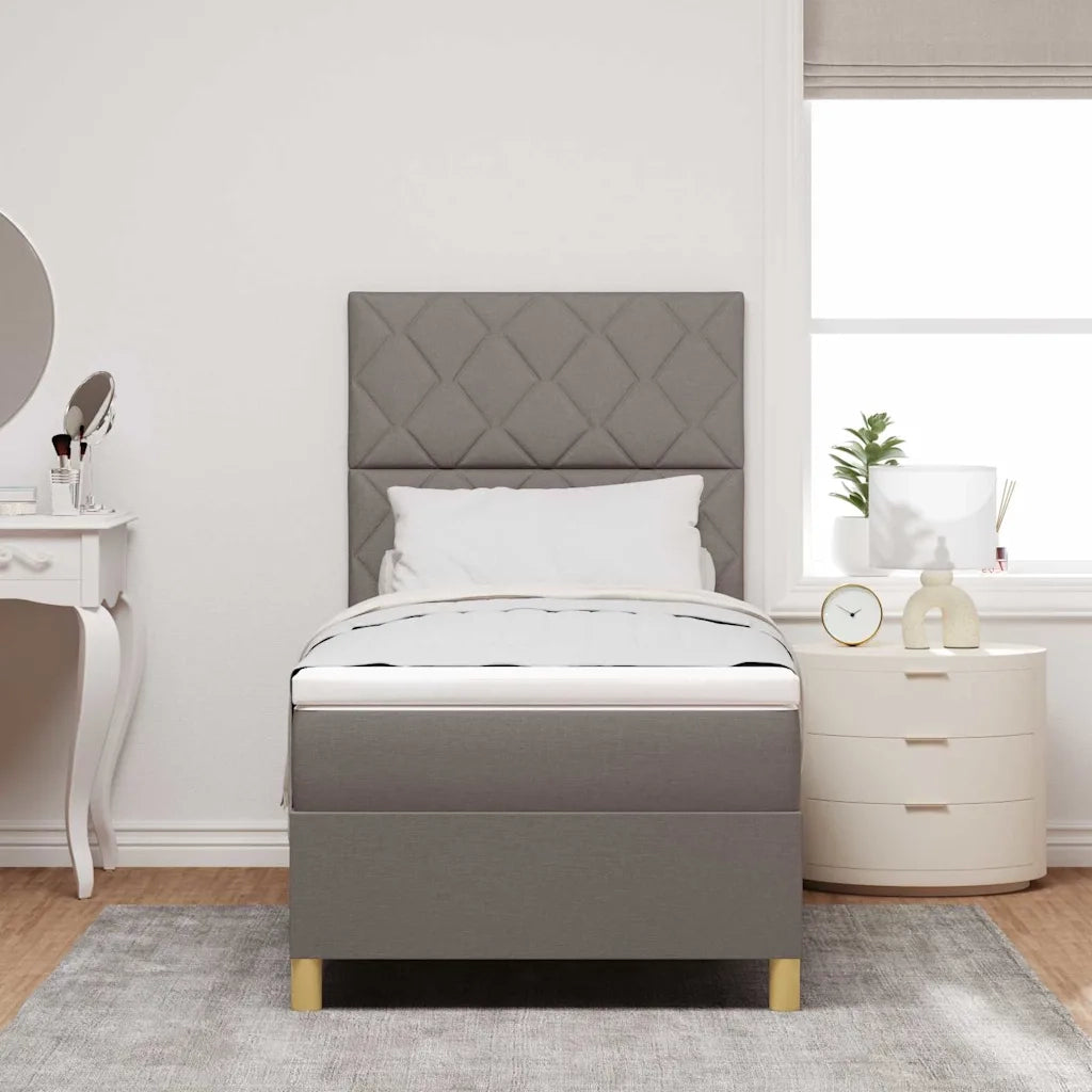 Letto a Sorgente LED con materasso Talpa 90 x 190 cm Tessuto 3343142