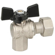 VALVOLA A SFERA AD ANGOLO A PASSAGGIO TOTALE FF DADO MOBILE- 1/2x3/4 DN 15  PN 40- BUGAT- pezzi 1