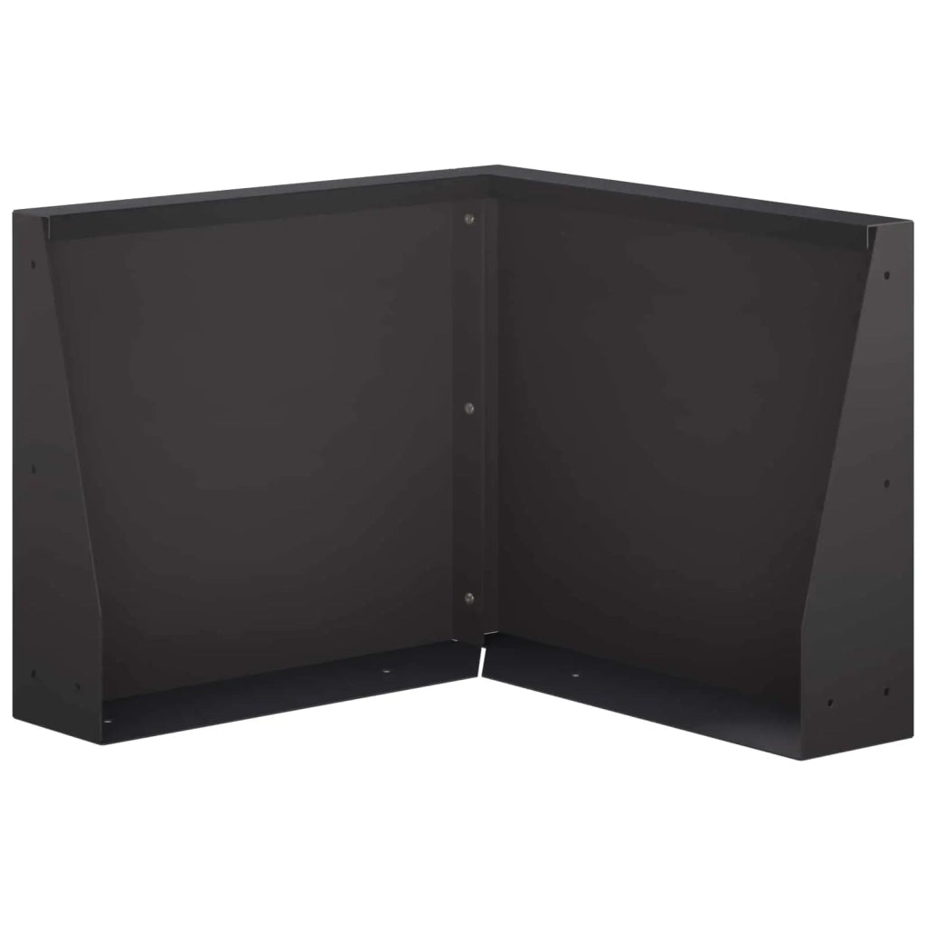 Muro di contenimento 50 x 50 x 40 cm Acciaio Nero 8015213