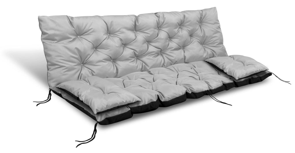 AIO FACTORY Set di cuscini da giardino 150x60 cm impermeabile grigio chiaro