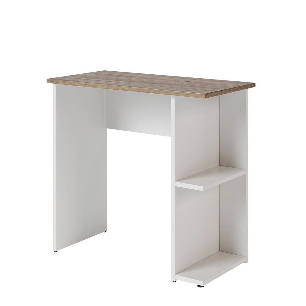 Vicco Scrivania con ripiani Bianco/Artisan 80 x 40 cm