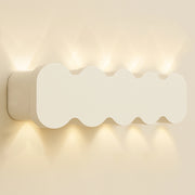 Applique da Muro LED 10Luci Bianco Caldo Esterno Interno Alluminio 26x8x3 cm Bianco