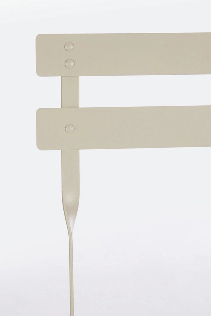 Set 3 Pezzi Bistrot da Giardino con Tavolo e 2 Sedie in Acciaio Verniciato Austin Gypsum