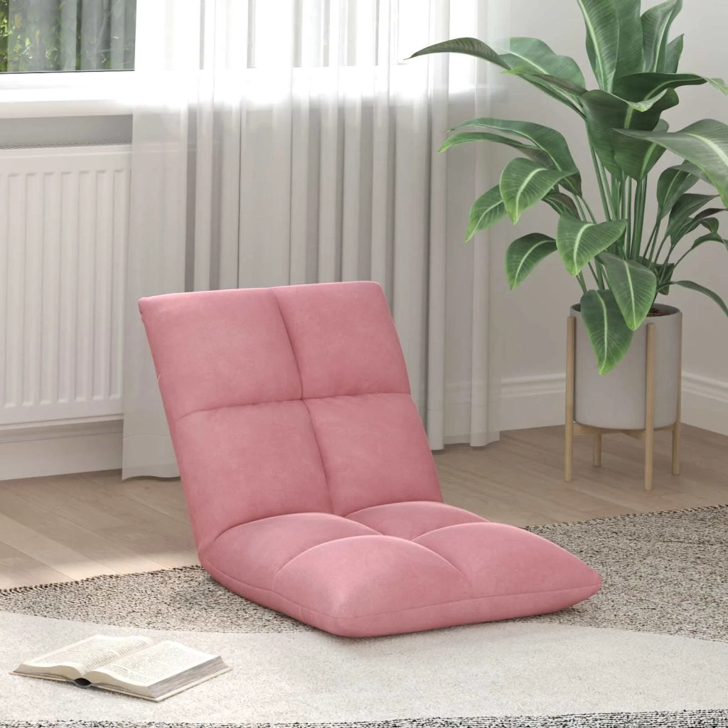 Sedia a pavimento regolabile Rosa Velluto